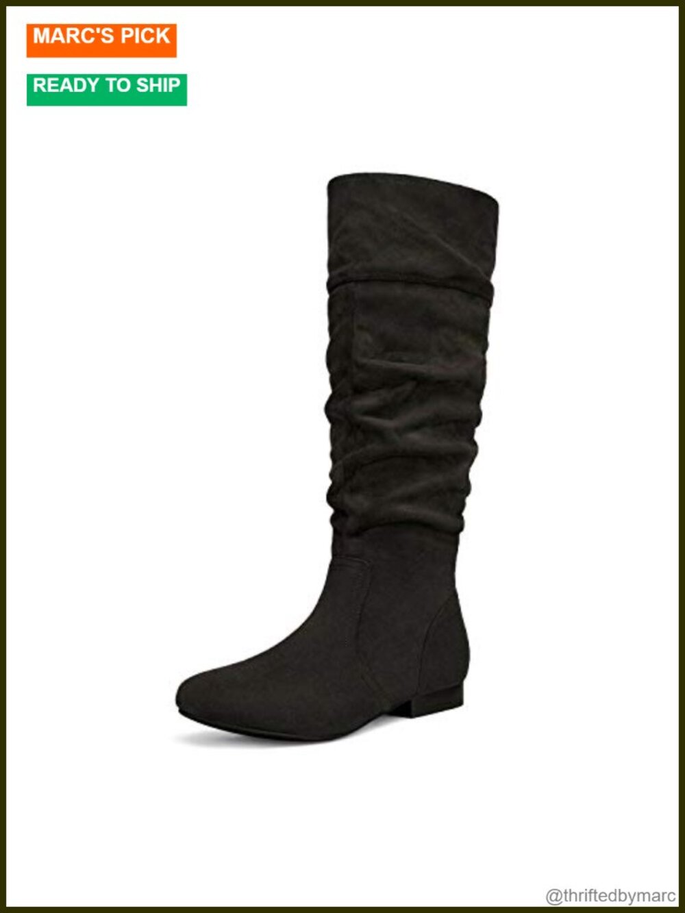 Women's Knee High Slouchy Boots Faux Fur Lined Ruched Winter Boots